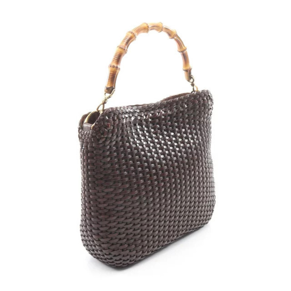 Gucci Handbag Bamboo Brown Leather Brown